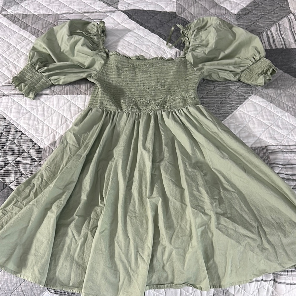 Altar'd State Sage Green Mini Dress